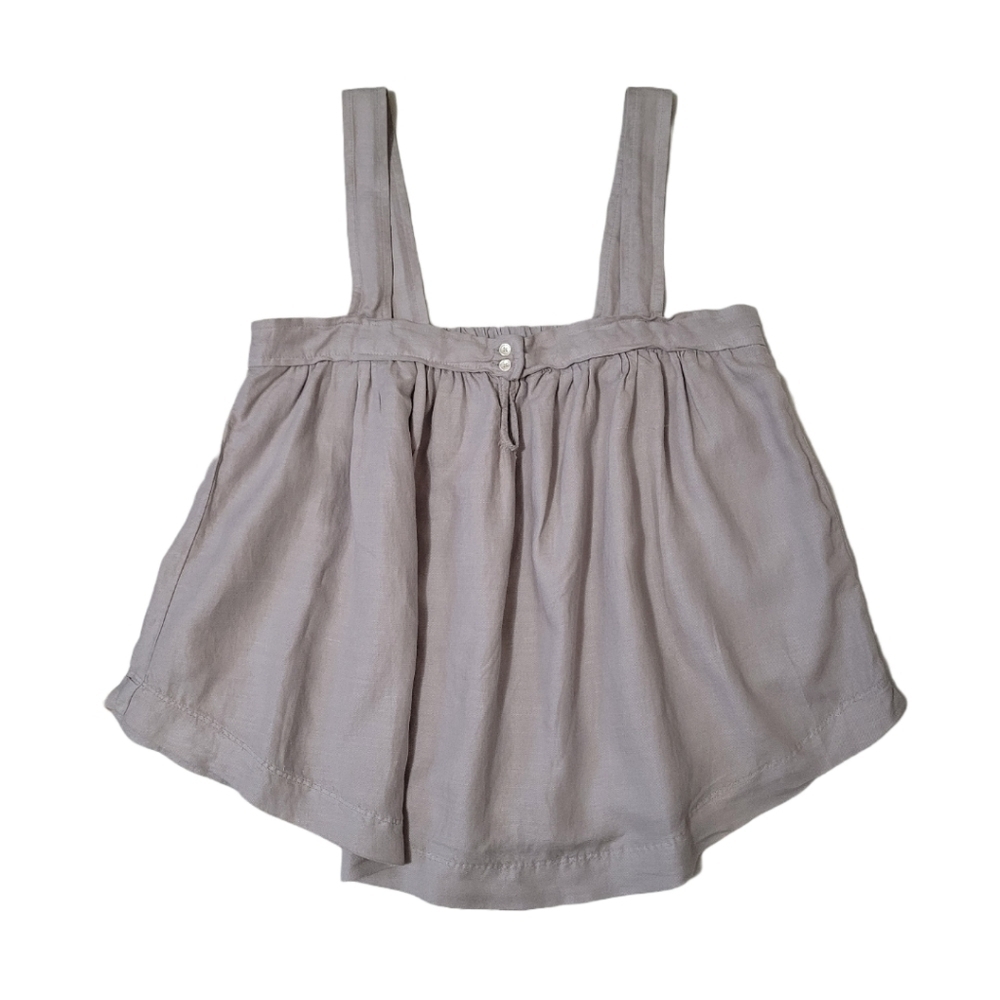 Wilfred Gray Sleeveless Criss Cross Convertible Flowy Tank Top Small Neutral